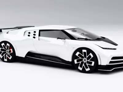 Bugatti Centodieci 2020 Low-poly 3D model purchase