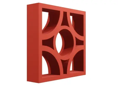 Brick Jaali block archCircle 3D model
