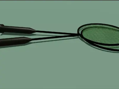Racket badminton Free low-poly 3D model