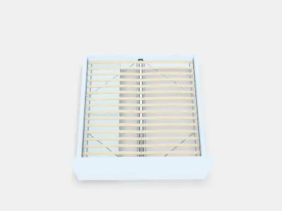 MALM Bed frame high w 2 storage boxes 32 Low-poly 3D model