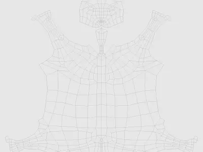 Donkey in low polygons Low-poly 3D model