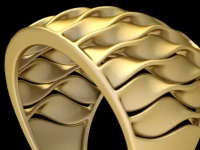 twisted surface flat 3D print model