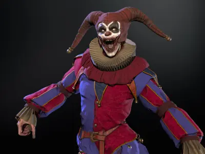 Clown Jester Low-poly 3D model