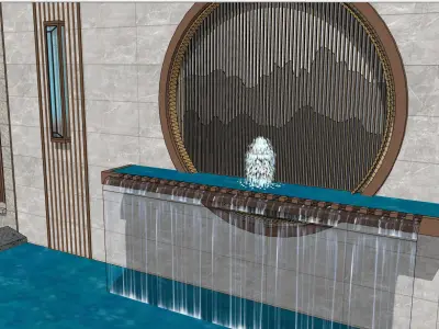 landscape wall-Chinese style-3 3D model