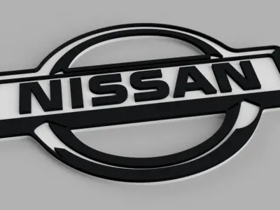 Nissan Logo Car Wall Picture 3D print model