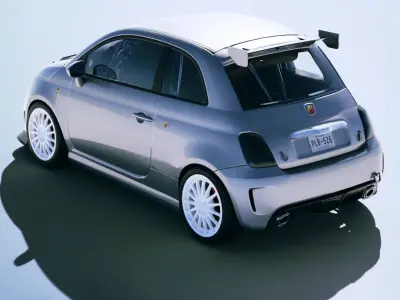 Abarth 695 Assetto Corse Evoluzione Trofeo 2014 Low-poly 3D model