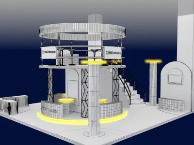Booth Exhibition Stand a585a 3D model