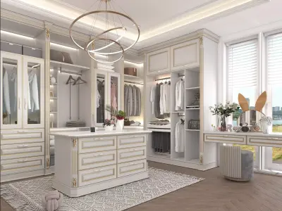 Classic style Dressing Room 3D model