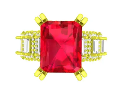 7292 Luxury Diamond Enternity Engagement Ring 3D print model