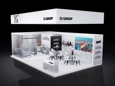 exhibition Low-poly 3D model 10