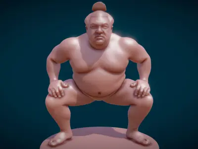 Sumo Wrestler 3D model