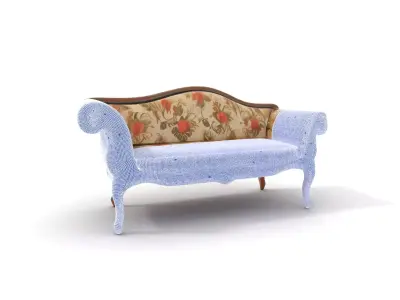 Elegance Floral Sofa model pack Low-poly 3D model