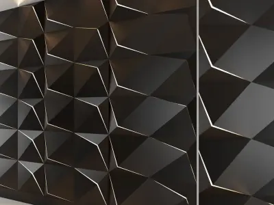 3d panel 04 Low-poly 3D model