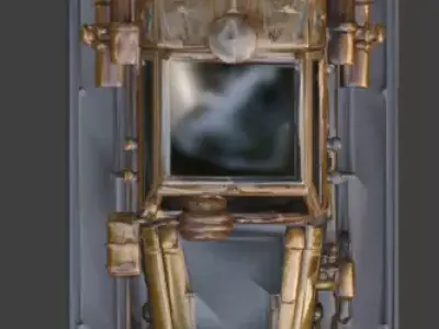 Steampunk Light Armored Reconnaissance Vehicle 3D Model Low-poly 3D model