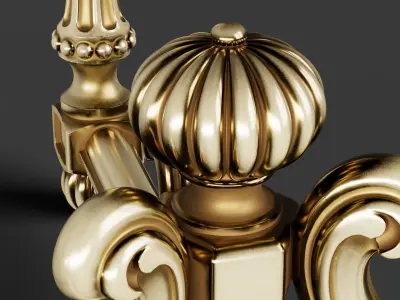 tea table Low-poly 3D model