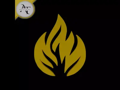 Simple Flame Symbol - 2D Art Free 3D print model 22