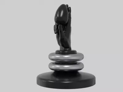 Abstract sculpture Low-poly 3D model