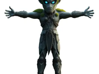 Mystic Goblin Warrior model pack Low-poly 3D model