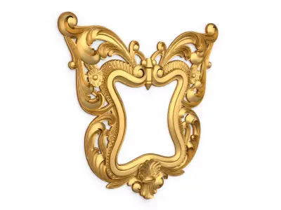 Frame mirror wall ornament onlay 01 3D print model