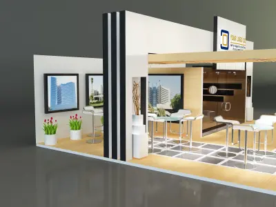 Booth Exhibition Stand a139 3D model