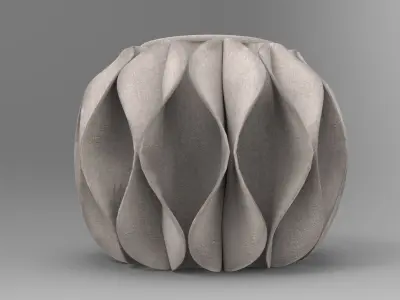 Loki Pouf Low-poly 3D model