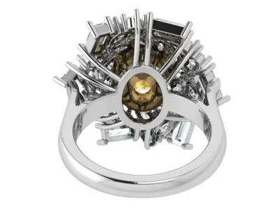 Luxury Ring With Diamonds 3833 3D print model