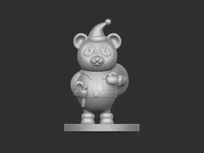   christmas sandapanda  3d printable model 3D print model