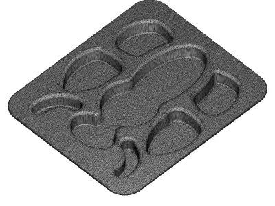 Plastic Premium Honey Bee Plate Toy 3D model