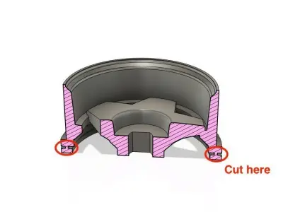 BORBET style 20mm Mini-Z wheels 3 offsets 3D print model