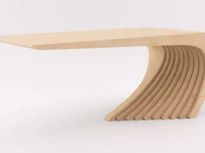 Woodbang Touchey parametric coffee table - oak wood Free 3D model