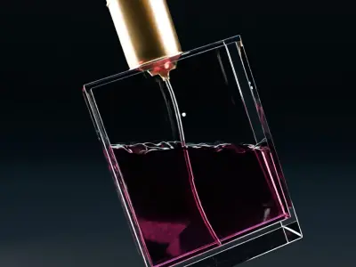 Perfume bottle berry 3D model Advertising 3D model