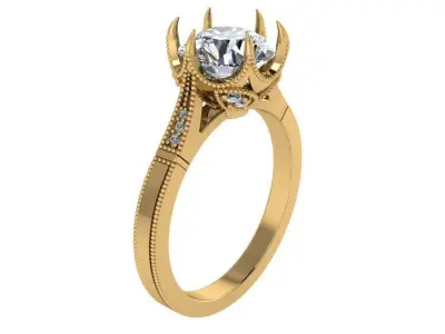 Round Diamond Ring 4025 3D print model