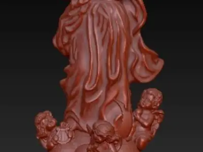 Mother Mary go to heaven  3D model