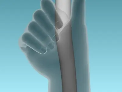  Flower Holding Hand Vase  3D print model