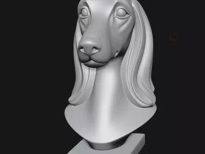 Dog sculpture 3D print model 3