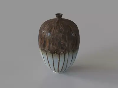Reactive Stripe Vessel Sm Bronze 3D model