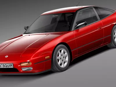 Nissan 240 SX silvia S13 1989 1994 3D model