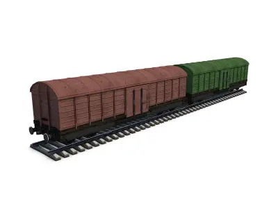 Box Car Low-poly 3D model