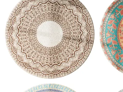 round carpet 8 3D model