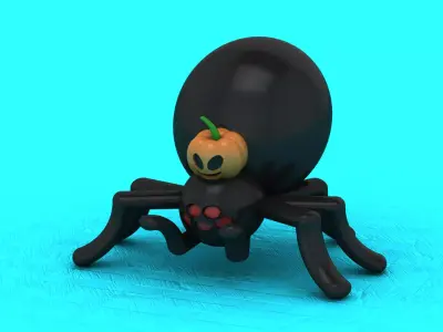 Spider Pumpkin 3D Printable model 3D print model