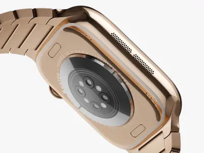Apple Watch Series 10 Titanium Gold 3D model