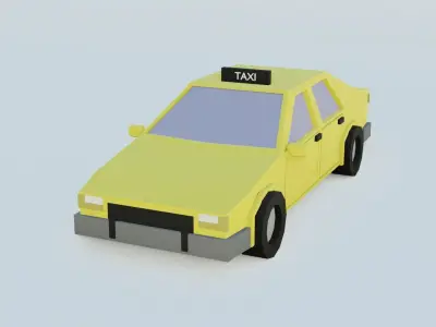 car collection low poly Free 3D model
