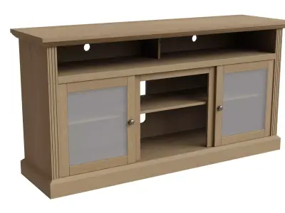 Chicago Lightwood Tv Stand Low-poly 3D model
