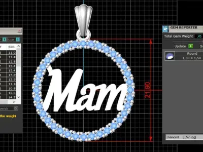 Pendant Anne 3D print model