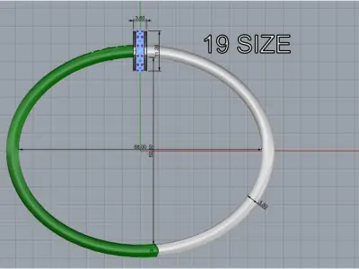 Bracelet 19 size 3D print model