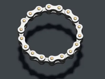 Bicycle chain ring 3D print model