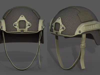 Helmet scifi military combat soldier armor  Low-poly 3D model
