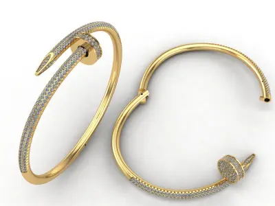 Woment full diamonds bracelet 3D print model