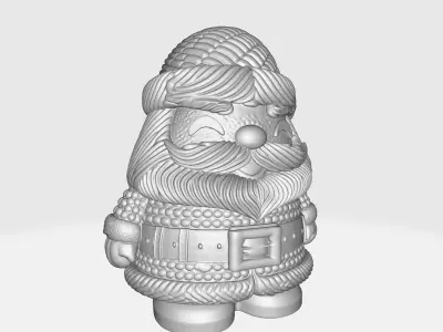 Cute Santa Claus 3D Print Adorable Christmas Figurine 3D print model