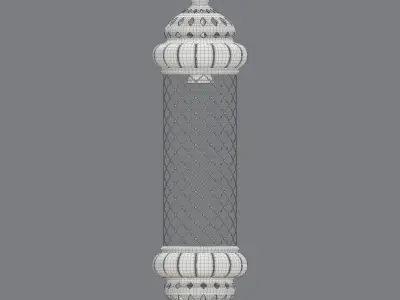 Arabian patterned hanging lantern 3D model